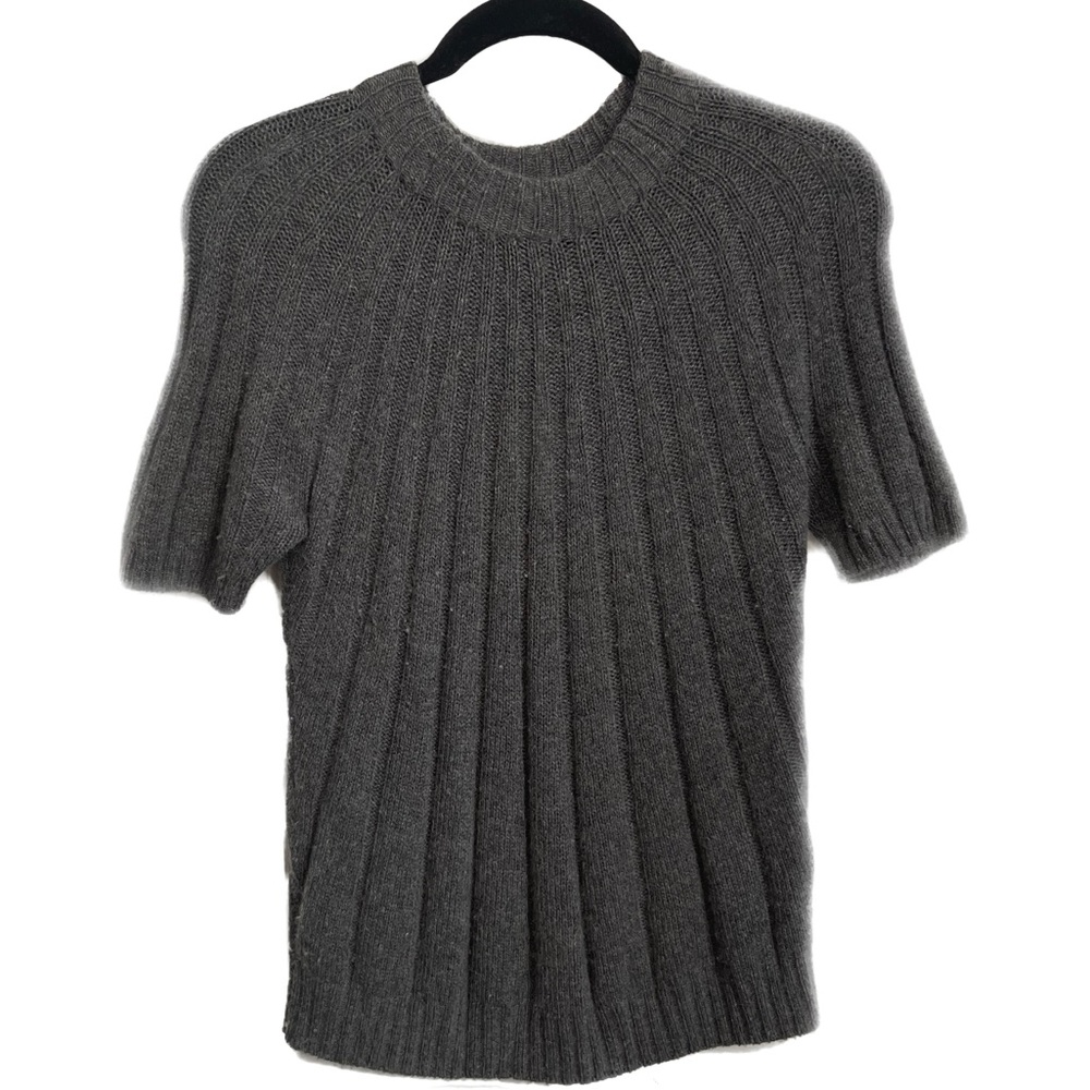 Prada Gray Short Sleeve Sweater